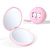Portable LED Mini Makeup Mirror with Monochrome Light - Handheld and Battery Operated