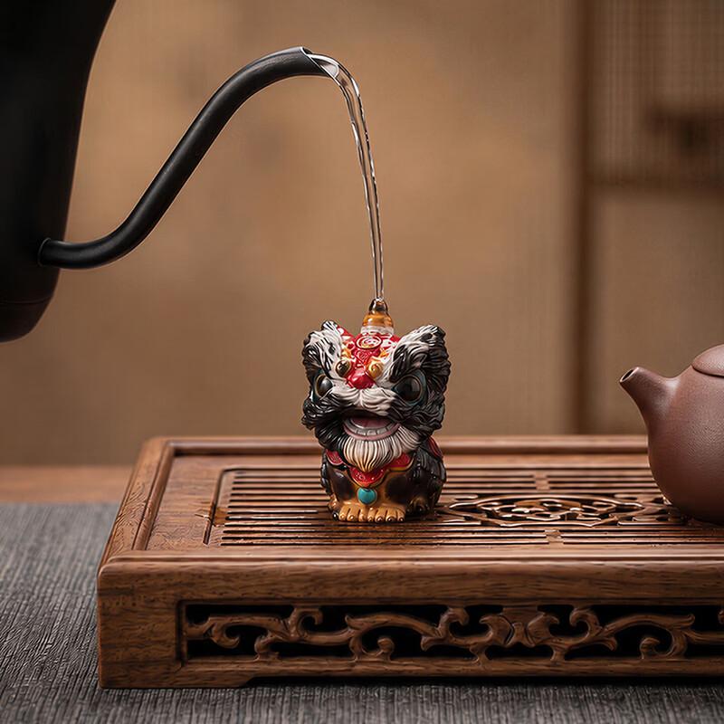 BJ Creative Color-Changing Lion Dance Tea Pet Figurine