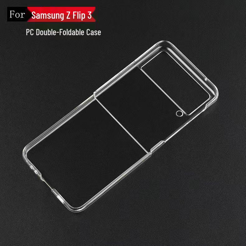 Luxury Transparent Protective Case for Samsung Z Flip 3 5G – Foldable Screen, Hard Shell, Drop-Resistant