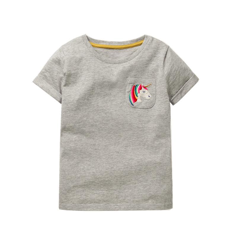 Little maven 2026 Summer Cartoon Unicorns Prints Children t-shirts New Baby Boys Girls Shirts Tops Clothes Kids Clothes