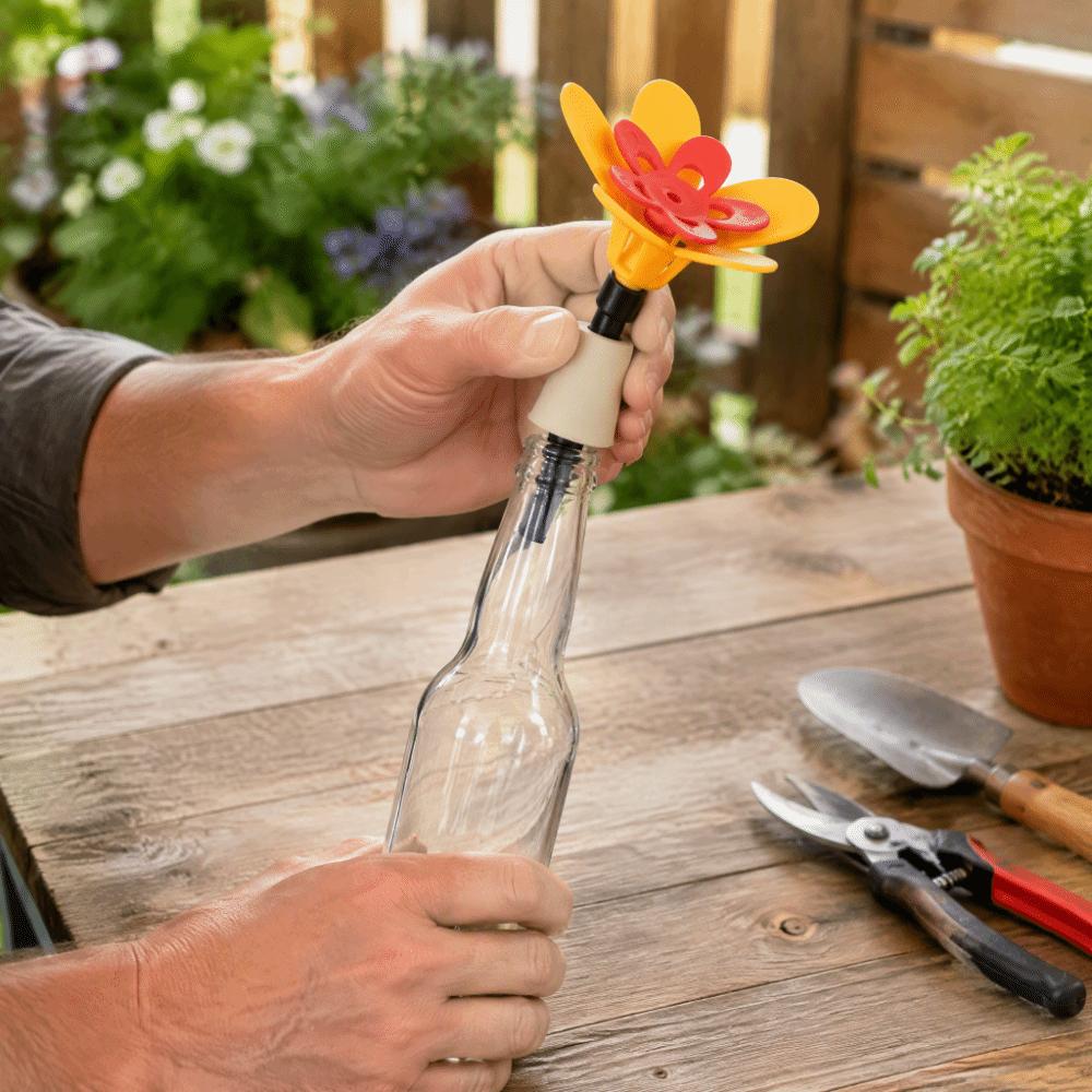 Safe Material Hummingbird Feeder Kit Single Flower Design Hummingbird Feeder Stand For Patio