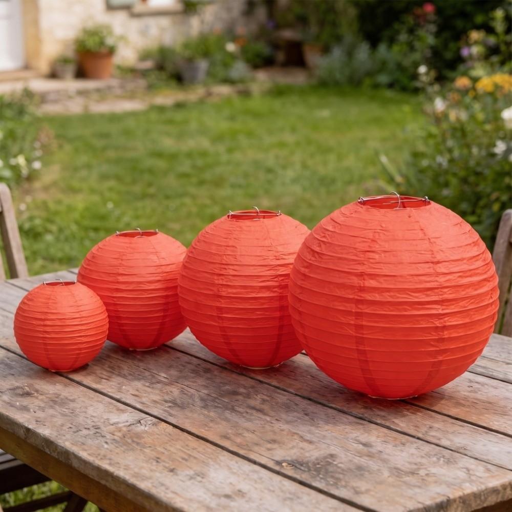 10-40cm Chinese Lanterns Ball Paper Hanging Lanterns Lighting Hanging Round Lantern New Year