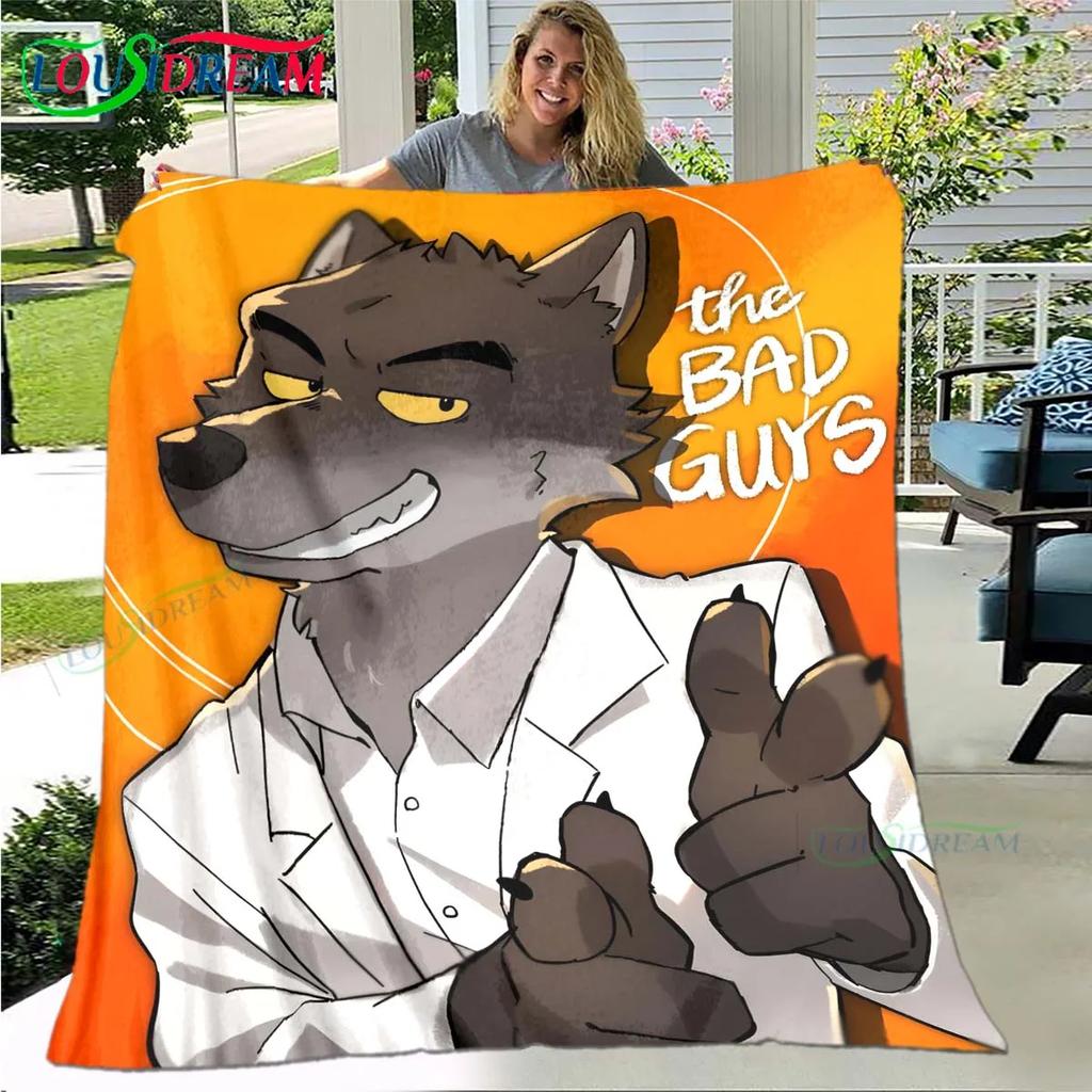 Hot Role The Bad G-Guys  Pattern Blanket Flannel Thin Blanket Portable Home Travel Office Lunch Break Blanket Birthday Gift