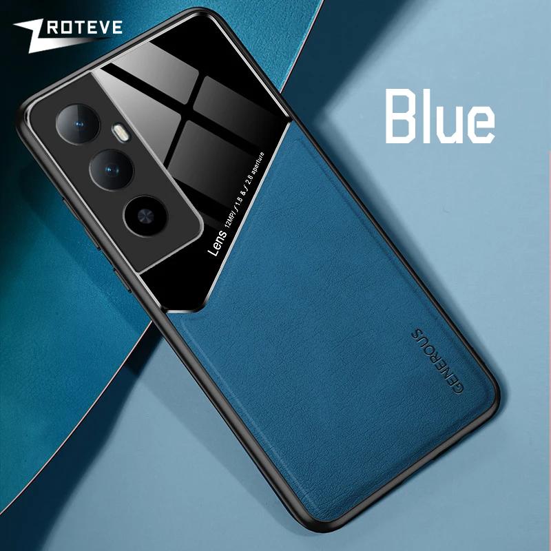 RealmeC65 Case Zroteve PU Leather Car Magnetic Hard PC Cover For OPPO Realme C65 C67 RealmeC67 Global Shockproof Phone Cases