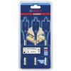 Bosch accessories 2608900331 jeu de mèches à bois plates 3 pièces 20 mm, 22 mm, 25 mm longueur totale 152 mm tige hexag