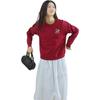 Anta Comfortable Soft Letter Number Minimalist Round Neck Loose Versatile Sweatshirt Women sweatshirt 162548704N-3