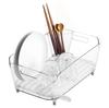 Pearl Metal Dish Drainer Rack Set (Clear), 38cm Wide X 24cm Deep X 15cm High, Acrylic, HB-3731