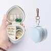 Cute Heart Shape Leather Bottle Opener Keychain Small Mini Jewelry Gift Box Portable Hard-Wearing Letterpress Printed Storage