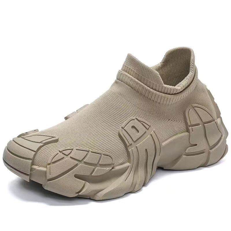 

Fashion High-top Man Casual Sneaker Knit Khaki Stylish Original Deals Fashion All Brands Summer Sale Gym Light On Sports Shoes for Men 45
