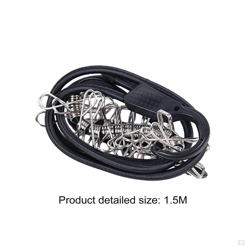 Adjustable Cord Bungie Rope Premium Rubber Easy to Install Strap Clothesline for Luggage