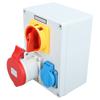 Wall Distributor Construction Power Distribution Box 15A Socket 32A 5 Pin Industrial Socket 2 Level Rotating Switch