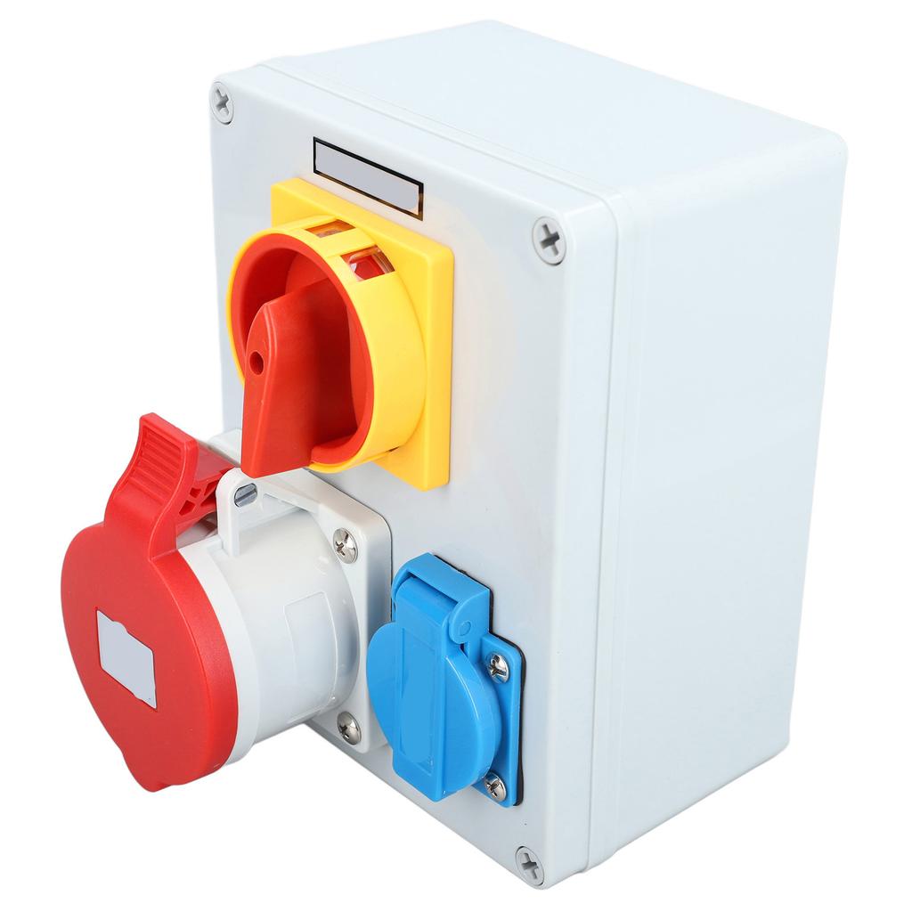 Wall Distributor Construction Power Distribution Box 15A Socket 32A 5 Pin Industrial Socket 2 Level Rotating Switch