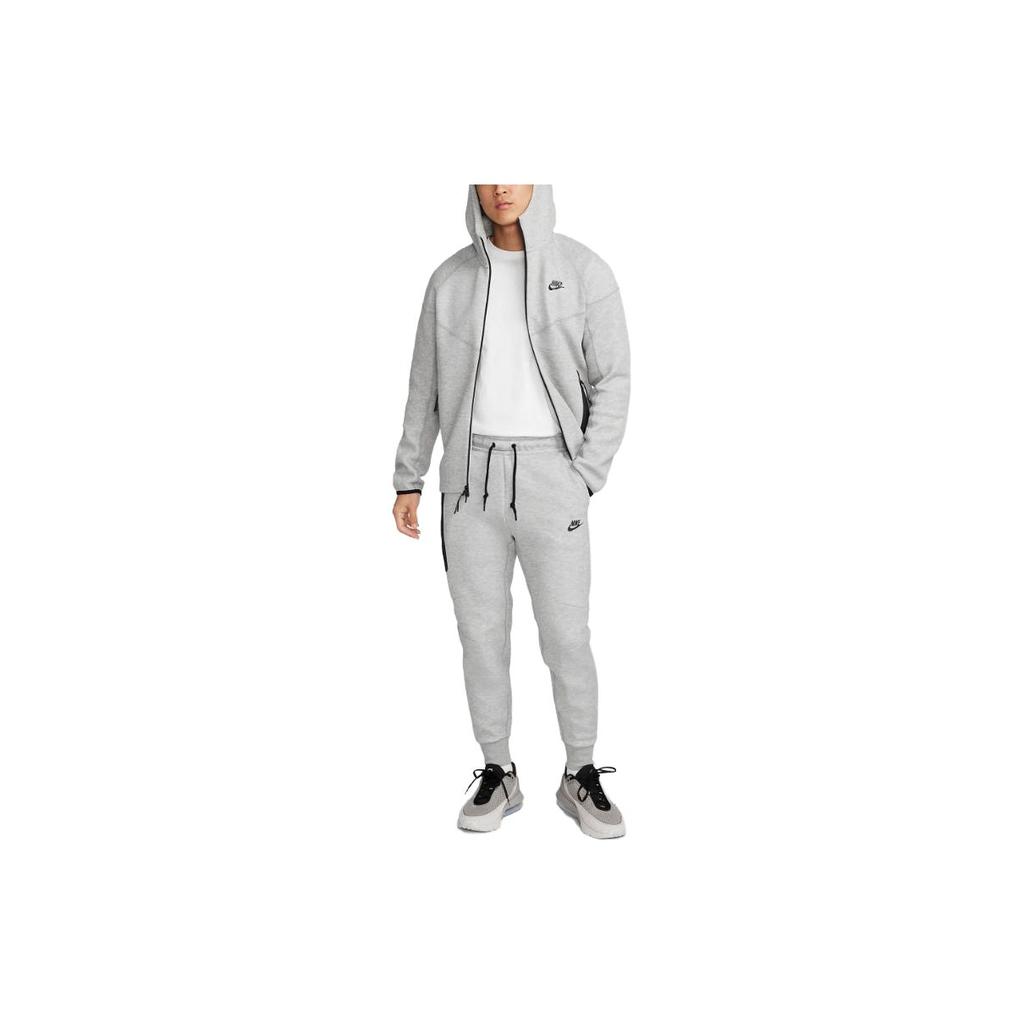 Nike Solid Color Zip-Up Hooded Sports Jacket With Dual Zipper Unisex Jackets Grey FB7922-063