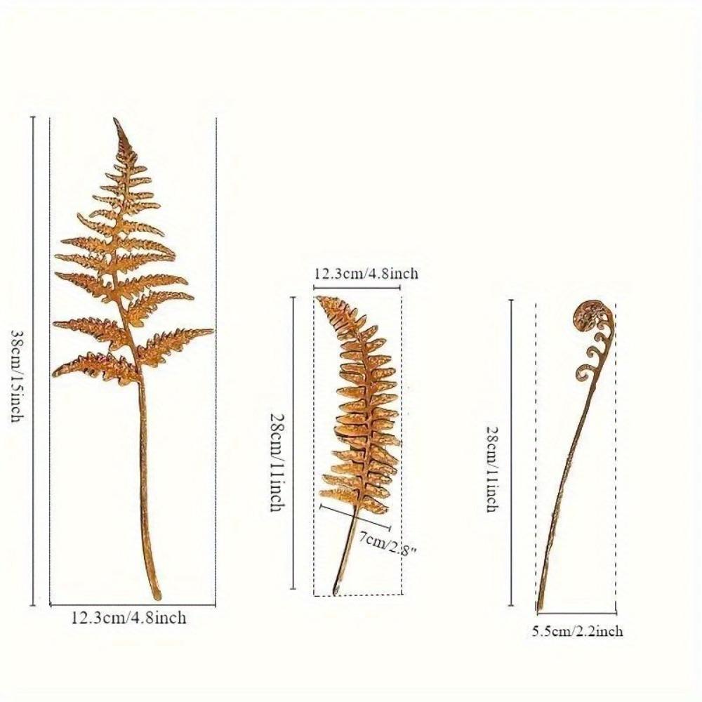 

CIFbuy 3pcs Iron Art Fern Motif Garden Stakes Metal Decor for Home Outdoor Statue Collectible TY6183-xiu