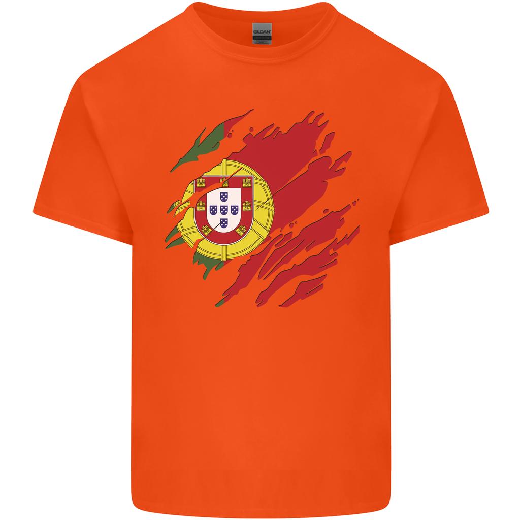 Torn Portugal Flag Portuguese Day Football Unisexs Light Cotton TShirt