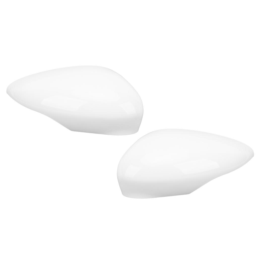 1 Paar Rückspiegelkappe 1594546 Weiß Außenspiegelabdeckung Kappe Ersatz für Ford Fiesta MK7 2008 bis 2017