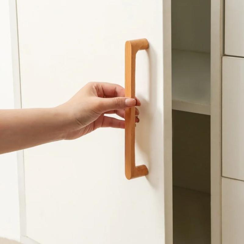 Kleiderschrank-Türgriffe für Möbelbeschläge Nordische Holz-Schrankgriffe Schranktürknöpfe und -griffe Küchenschubladen-Ziehgriffe