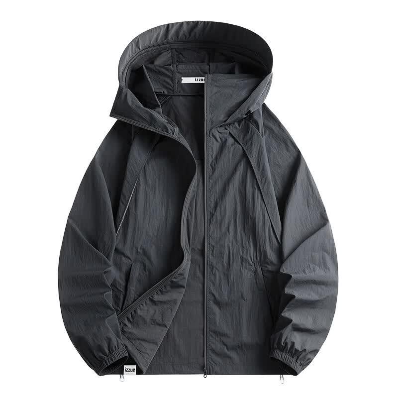 Izzueit Men's Hooded UV Protection Quick-Dry Outdoor Jacket