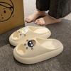 Men and women cute EVA small briquettes slippers summer outer wear home use non-slip soft bottom bath sandals anti
