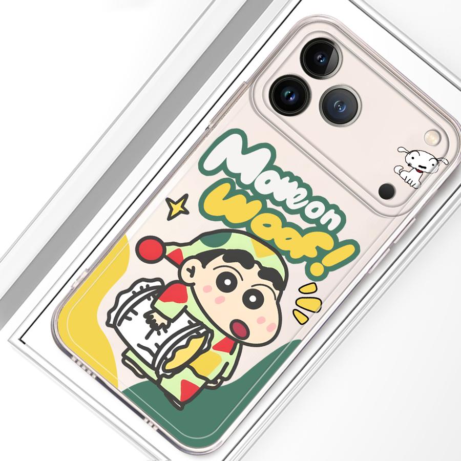Cartoon Crayon Shin Chan Case for iPhone 17 Pro Max 11 7 8 12 Mini XR 16 15 XS Max Air 14 Plus 13 Pro Soft Phone Cover