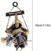 Witch Pendant Welcome House Sign Haunted House Props and Yellow Hat.