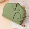 Adorable Elephant Zipper Card Holder: Compact Multi-Storage for Cards, IDs, Coins, and Driver's License. Lightweight and Portable.