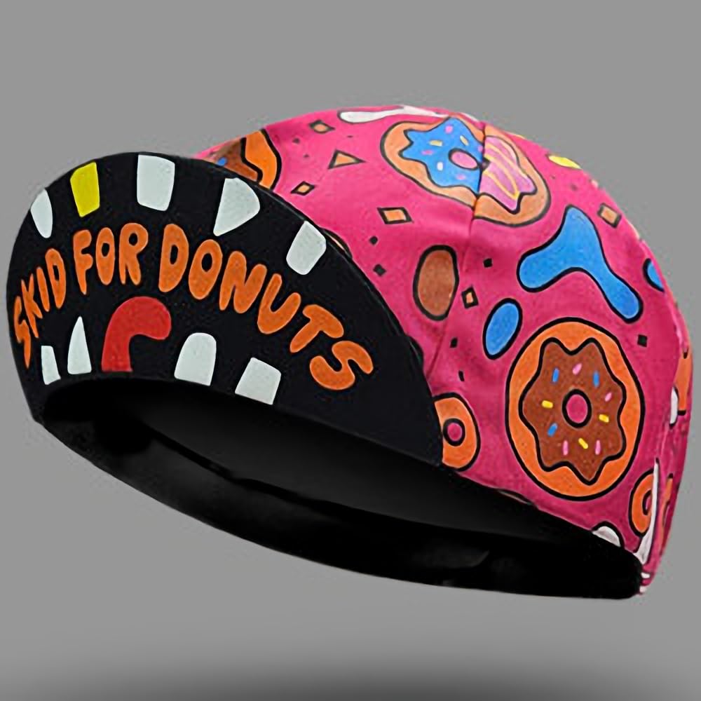 

Кепка велосипедиста с принтом SKID FOR DONUTS