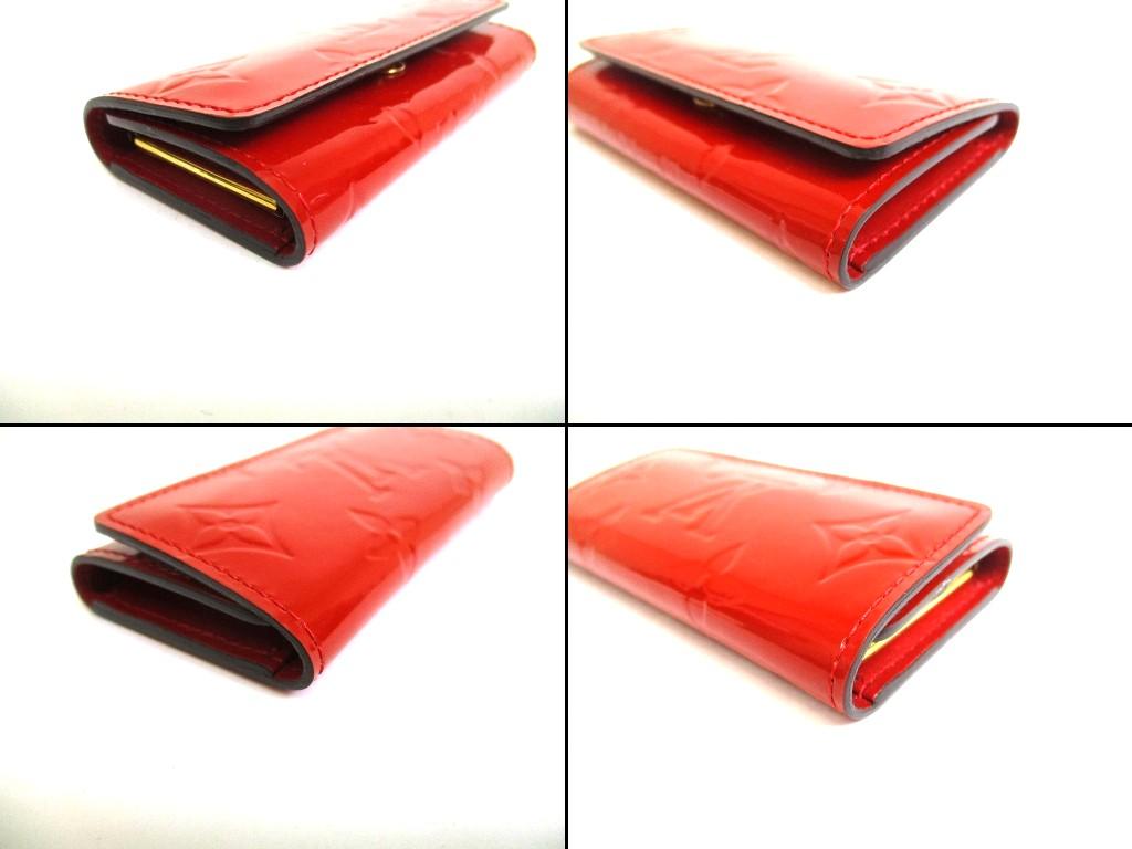 Authentische LOUIS VUITTON Vernis Rotes Leder Multicles 4 Bilder Schlüsselanhänger #b084 Vom Verkäufer überholt