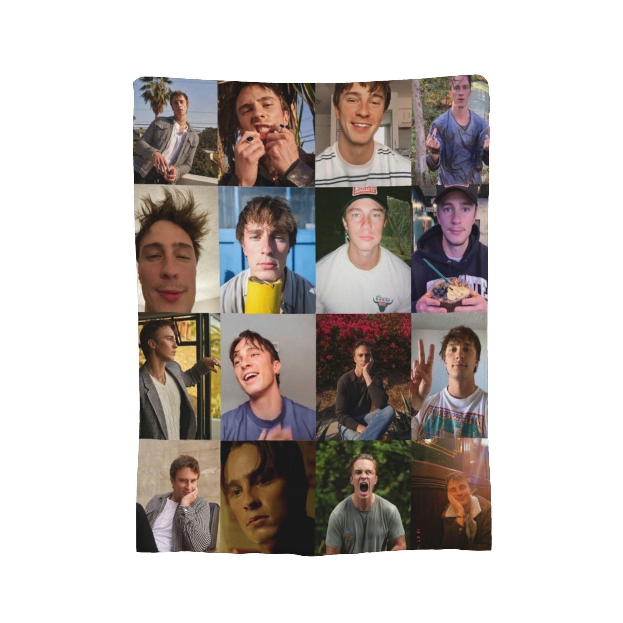 Drew Starkey Photo Collage  Blanket Flannel Spring Autumn   Multifunction Thin Throw Blanket for Bedding Car Plush Thin Quilt 30x40in