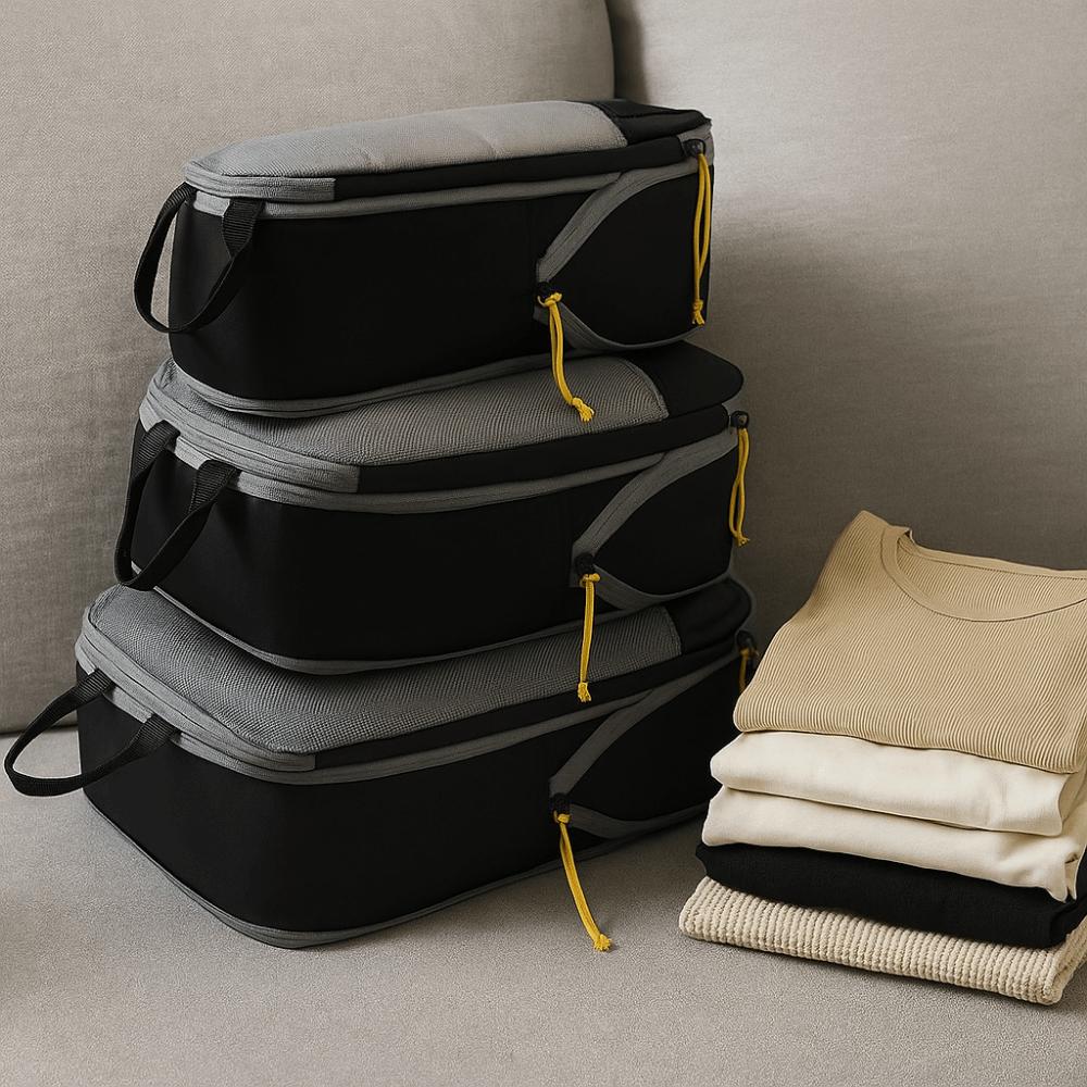 4Pcs/Set Large Capacity Compression Packing Cubes Oxford Fabric Underwear Sorting Bag  Business