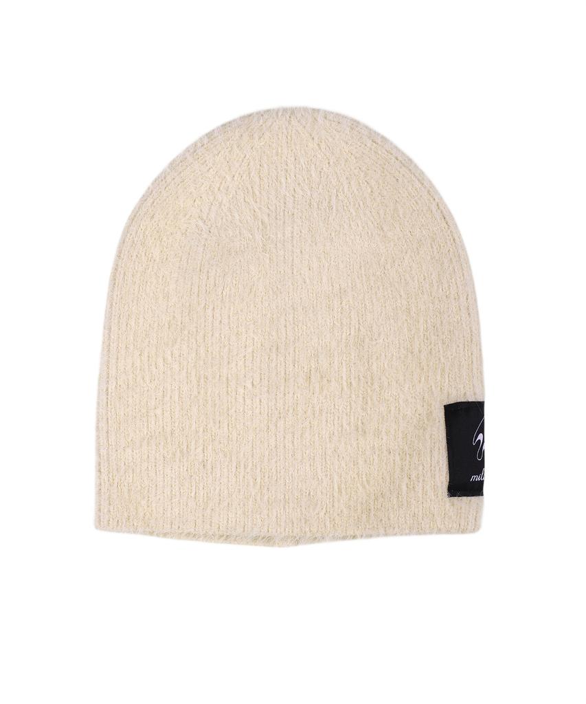 Milkeuweibeu Soft Fur Beanie [Beige]