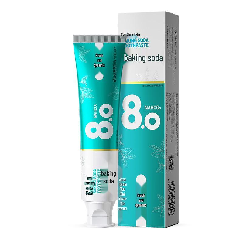 

180г Зубна паста Cool Shine з харчовою содою для відбілювання зубів зі смаком подвійної м яти - Відбілює зуби та захищає емаль