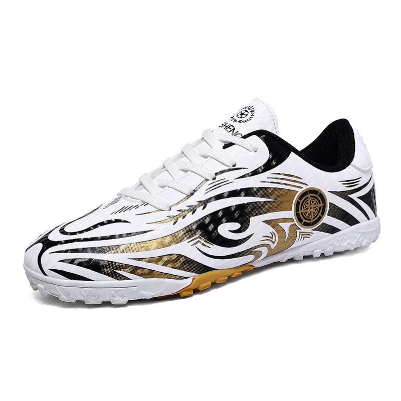 Unisex Non-Slip Wear-Resistant Youth Football Training Shoes with Long Multi-Studs