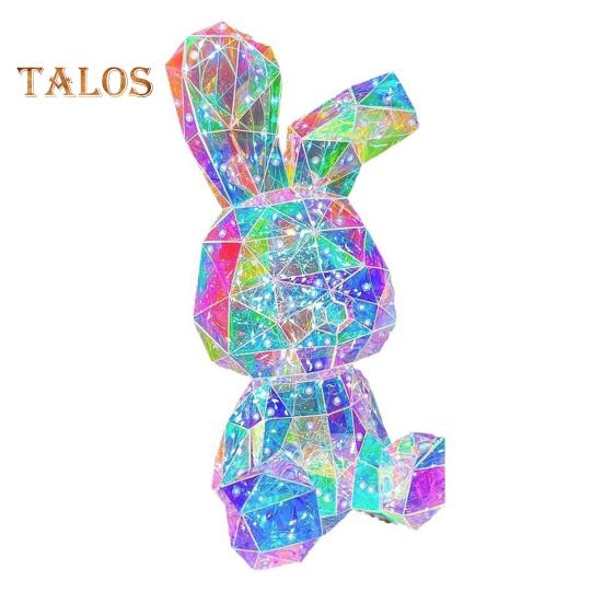 Teddy Bear Night Light Prismatic Iridescent LED Bear Lamp DIY Assembly Colorful Bunny Lamp for Valentine's Day Gift Bedroom Party Decor