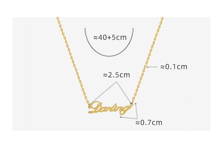 Trendy Japanese-Korean Style English Letter Pendant Necklace for Best Friends
