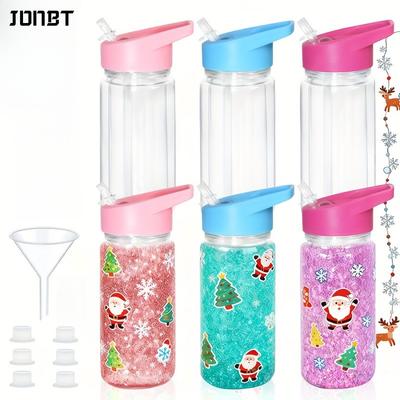 1PCS Double Layer Plastic Straw Cup Snowball Cup with Pre Drilled Hole Reusable Kids Water Bottles Drinkware Cup Iced Coffee Mug