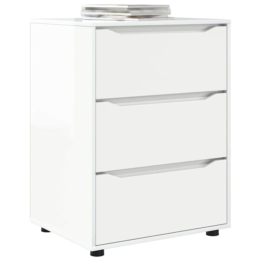 Storage Cabinet Glossy White 60 x 48 x 81 cm