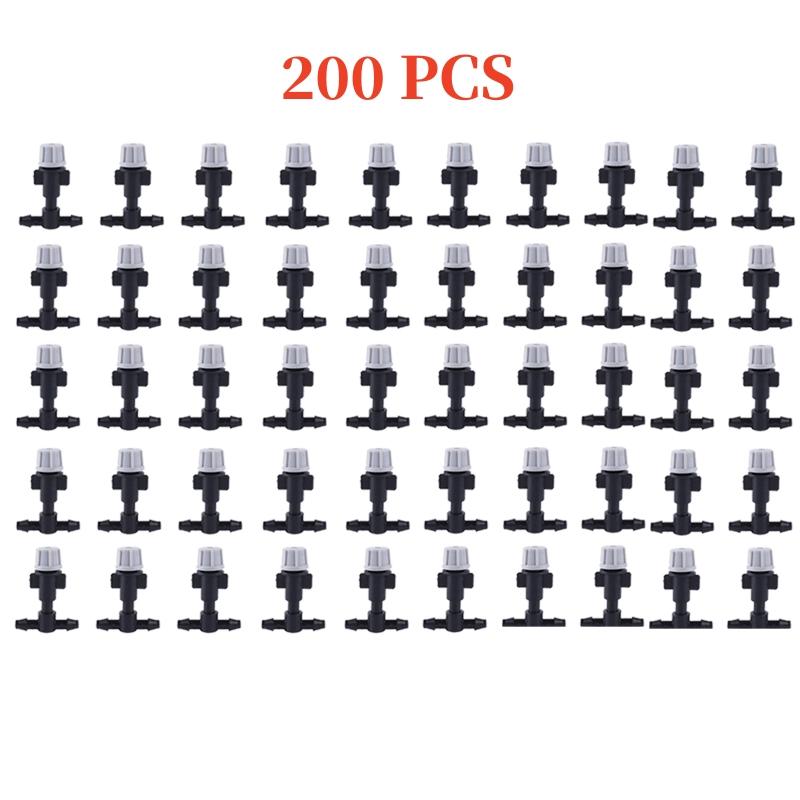 10-500pcs Atomization Nozzle Water Control Sprayer Micro Irrigation Plant Self Garden Mist Sprinkler With Tee For Greenhouse