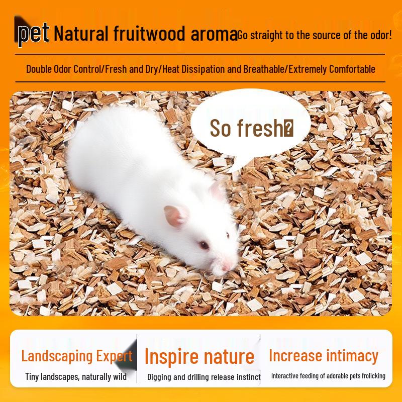 Applewood & Poplar Mixed Wood Chip Bedding - Absorbent & Breathable for Reptiles, Snakes, Lizards, Hamsters, Turtles