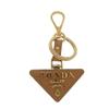 1PP128 Key Ring Beige/gold Metal/leather Women