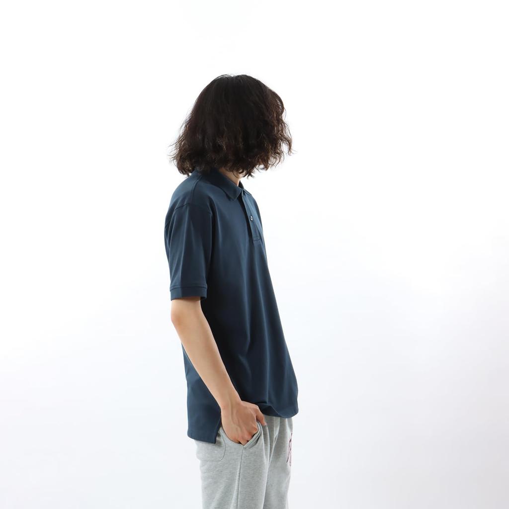 Polo Short One Point Short Sleeve Polo Basic L [Champion] Shirt, Sleeve, 100% Cotton, Embroidery, Logo, Shirt, C3-Z358Z, Men's, Navy,