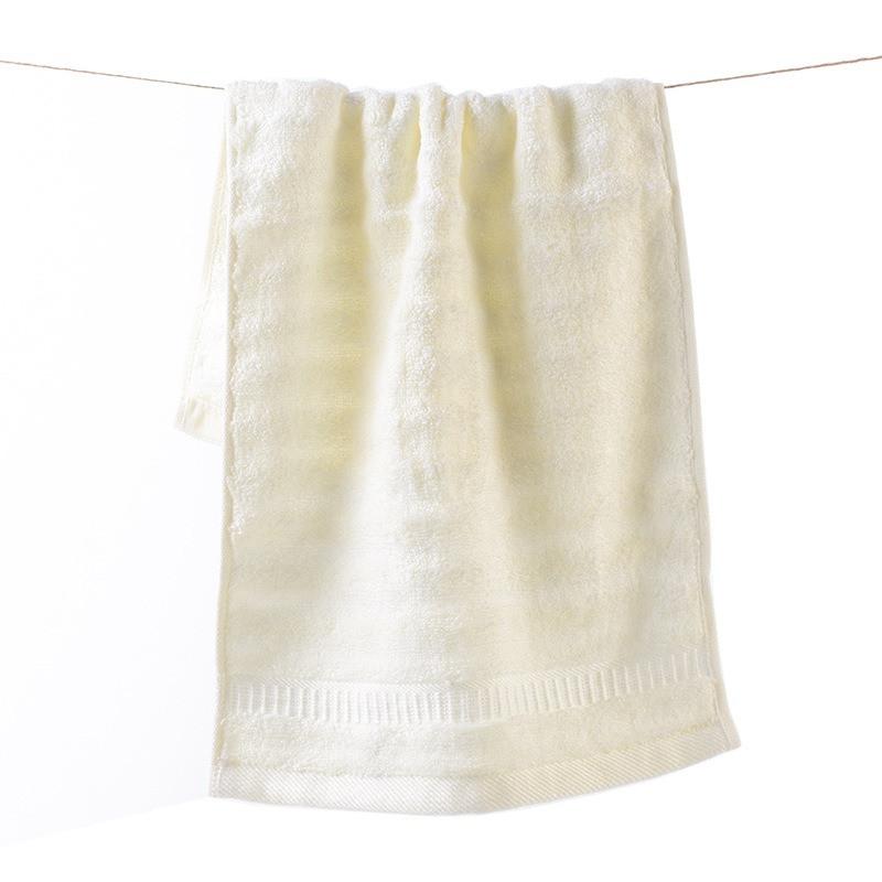 

1Pc 25x50cm Bamboo Fiber Cotton Solid Color Highly Absorbent Soft Home Bathroom Children Hand Face Towel 25x50cm бежевий