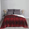 Red and black ikat pattern. Throw Blanket Decorative Bed Blankets Luxury Blanket Sofa Throw Blanket