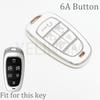 Soft Tpu Car Key Fob Protector Skin Case Cover For Hyundai Sonata Tucson Santa Fe Hybrid Nx4   Remote 6 Buttons Keychain