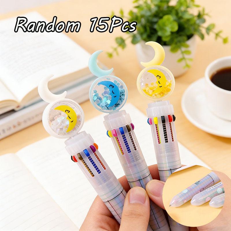 

4 шт. 10 цветов Милая шариковая ручка-бабочка 0,7 мм Канцелярские товары для студентов Нажимная шариковая ручка с блестками Офисная ручка Подарок Random style 4Pcs