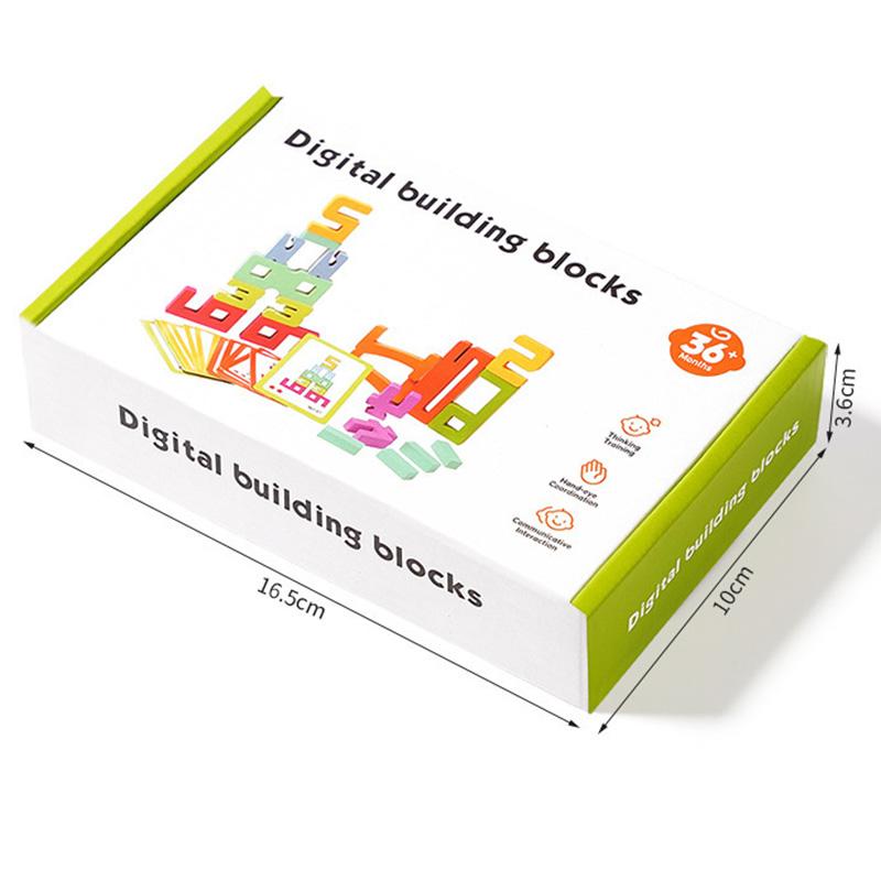 DIY Wooden Digital Blocks Creative Puzzles Stacking Toys Early Education Montessori Toys For Children Kids