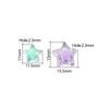 20Pcs/Lot Transparent Five-pointed Star Shape Acrylic Charm Spacer Loose Beads for Jewelry Making DIY Bracelet Accessories