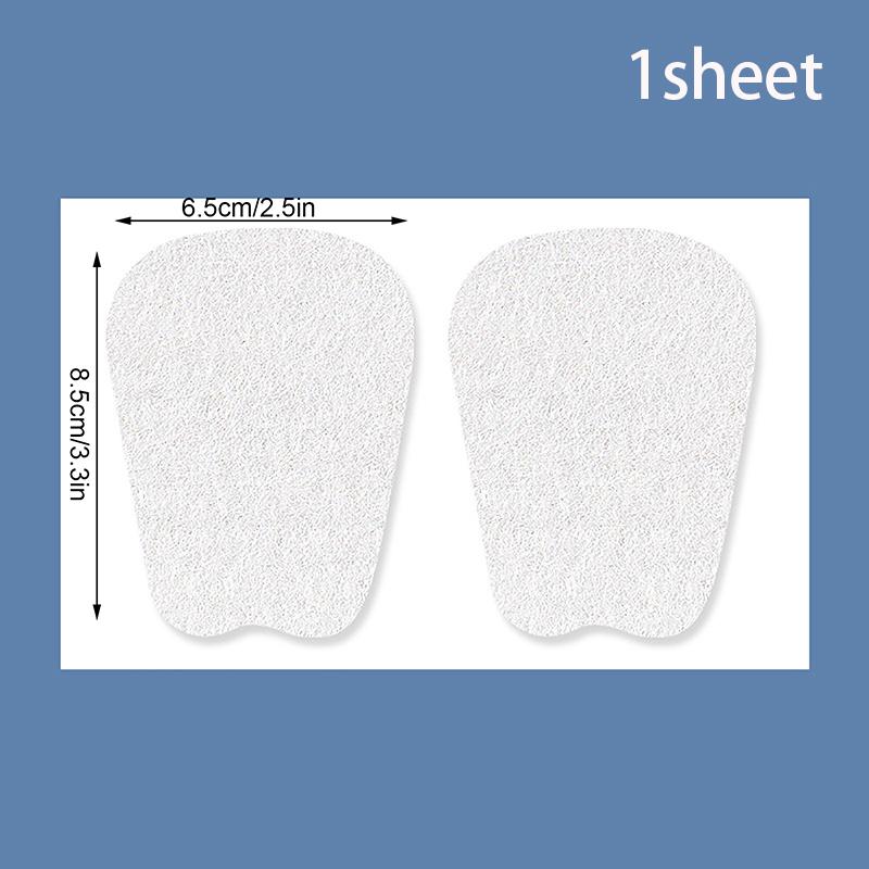 

1Pair Felt Tongue Patch Anti Slip Tongue Pad Shoe Loose Plug-in Patch Soft Rebound Self-adhesive Forefoot Cushion Half Size Pad white large