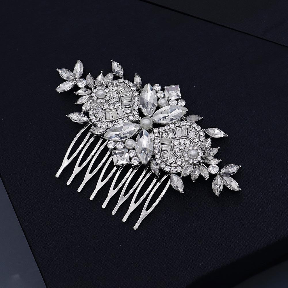 Vintage Pearl Rhinestone Bridal Hair Comb - Elegant Wedding & Photography Accessory