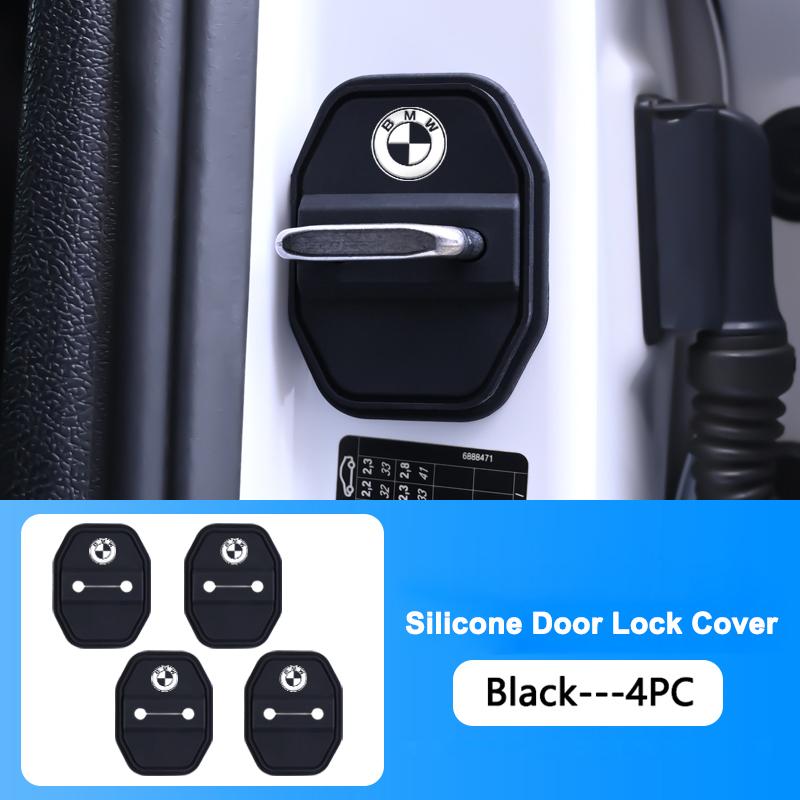 BBKT7 Car Silica Gel Door Lock Protective Cover Door Lock Buckles For BMW 3 5 7 Series G11 G12 G30 G31 G32 G07 X3 X4 X5 X6 X7 Sticker